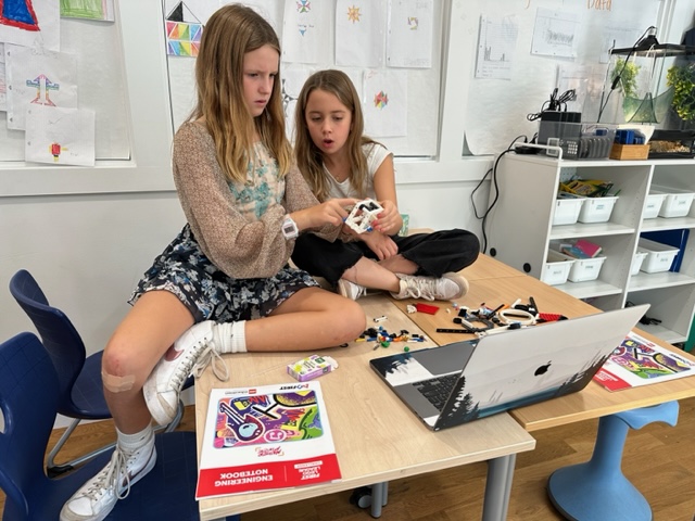 students on desk