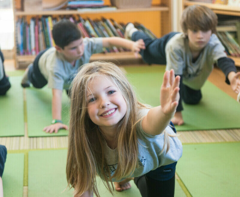 girl student working out